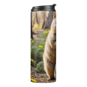 Moeder en Baby Quokka, Thermal Tumbler Thermosbeker (Gedraaid links)