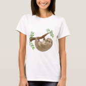 Moeder en Baby Sloth voor eerste Moederdag T-shirt (Voorkant)