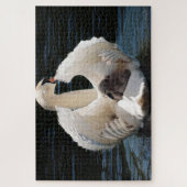 moeder- en baby-swaanpuzzel legpuzzel (Verticaal)