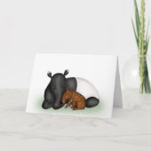 Moeder en baby tapir Mothering Sunday card Kaart (Voorkant)