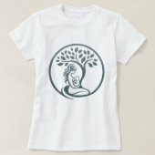 Moeder en Baby Tree Eenvoudige Silhouette Geboorte T-shirt (Design voorkant)