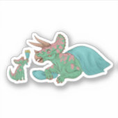 Moeder en Baby Triceratops Sticker (Voorkant)