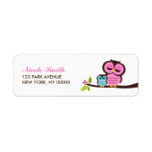 Moeder en Baby Uil Retouradres Labels (Voorkant)