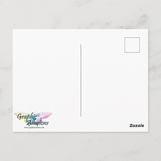 Moeder en Baby Unicorn Briefkaart (Achterkant)