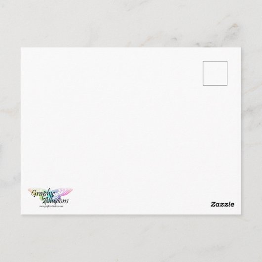 Moeder en Baby Unicorn Briefkaart (Achterkant)