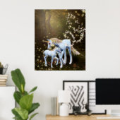 Moeder en Baby Unicorn Poster (Thuiskantoor)