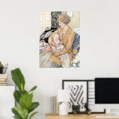  moeder en Baby van Anne Anderson Poster (Thuiskantoor)