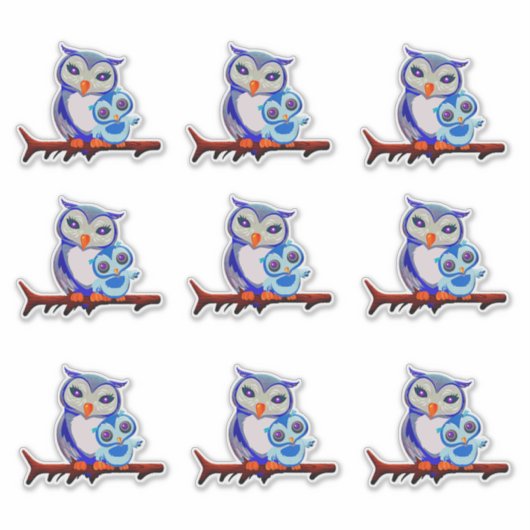 Moeder en Baby van Sticker (Voorkant)