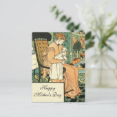Moeder en Baby, Vintage Briefkaart (Staand voorkant)