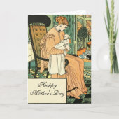 Moeder en Baby, Vintage Kaart (Voorkant)