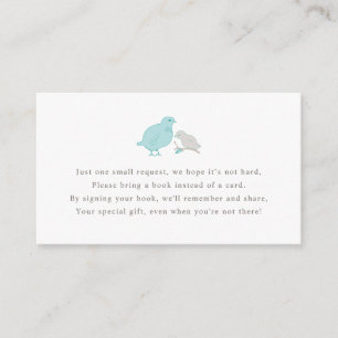 Moeder- en baby-vogelboekkaart informatiekaartje