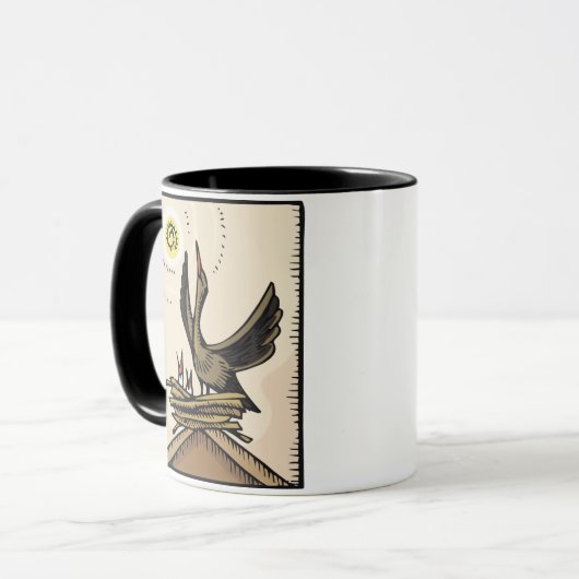 Moeder en Baby vogels Mok (Voorkant links)