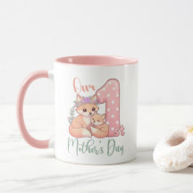 Moeder en Baby Vos Roze 1e Moederdag