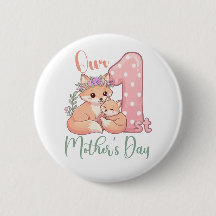 Moeder en Baby Vos Roze 1e Moederdag
