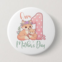 Moeder en Baby Vos Roze 1e Moederdag