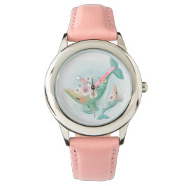 Moeder en Baby walvis dansen Horloge