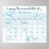 Moeder en Baby Walvis raad de datum kalender Poster (Voorkant)