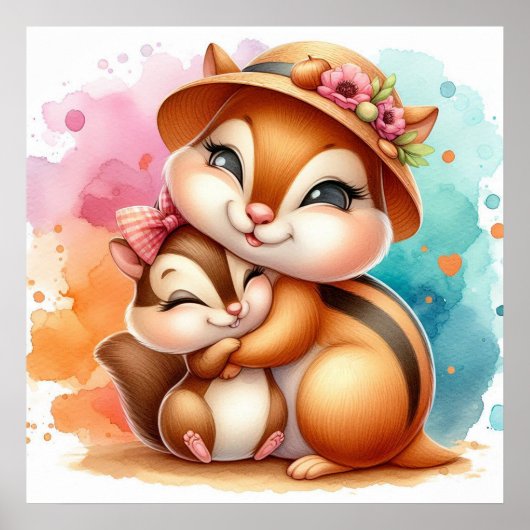 Moeder en Baby Wangzandmuis Poster (Voorkant)