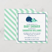 Moeder en Baby Whales Baby shower Kaart (Voorkant / Achterkant)