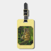 Moeder en Baby Whitetail Herten Geel Bagagelabel (Voorkant verticaal)