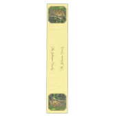 Moeder en Baby Whitetail Herten Geel Medium Tafelloper (Voorkant)