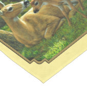 Moeder en Baby Whitetail Herten Geel Medium Tafelloper (Hoek)