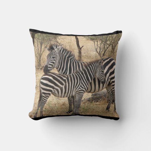 Moeder en Baby Zebra Pillow Kussen (Voorkant)