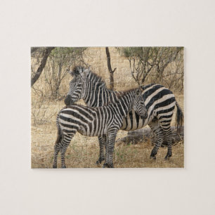 Moeder en Baby Zebra Puzzle Legpuzzel