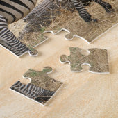 Moeder en Baby Zebra Puzzle Legpuzzel (Zijkant)