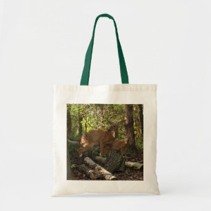 Moeder en babyhert in Shenandoah National Park Tote Bag