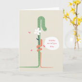 Moeder- en babyslangen kaart (Gele Bloem)