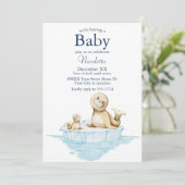 Moeder en babyzeehond op het ijs kaart (Staand voorkant)