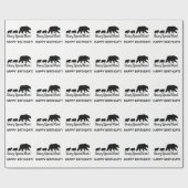 Moeder en Cubs Happy Birthday Cadeaupapier (Vlak)