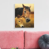 Moeder en dier canvas afdruk (Insitu (Woonkamer))