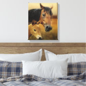 Moeder en dier canvas afdruk (Insitu (Slaapkamer))