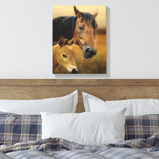 Moeder en dier canvas afdruk (Insitu (Slaapkamer))