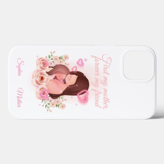 Moeder en dochter, aangepaste namen Case-Mate iPhone case (Achterkant (horizontaal))