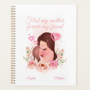 Moeder en dochter, aangepaste namen planner