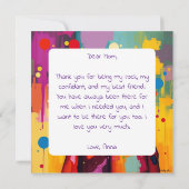 Moeder en dochter Abstracte kunst Moederdag Kaart (Achterkant)