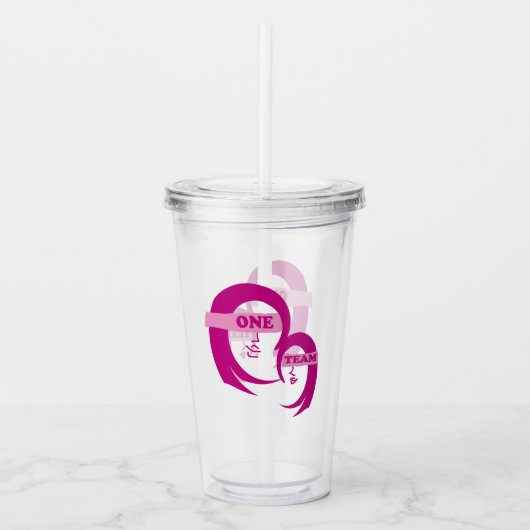 Moeder en dochter acryl tuimelaar drinkbeker (Voorkant)