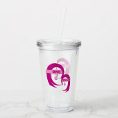 Moeder en dochter acryl tuimelaar drinkbeker (Achterkant)
