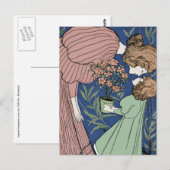 Moeder en dochter - Art Nouveau Briefkaart (Voorkant / Achterkant)