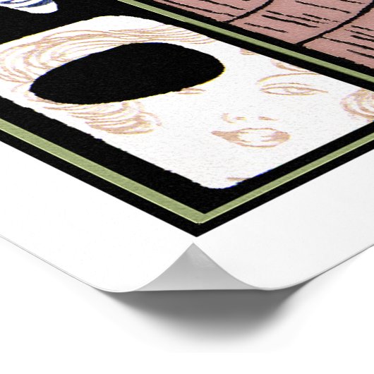 Moeder en dochter - Art Nouveau Poster (Hoek)