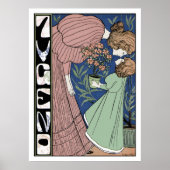 Moeder en dochter - Art Nouveau Poster (Voorkant)