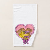 Moeder en dochter badhanddoek set bad handdoek (Handdoek)