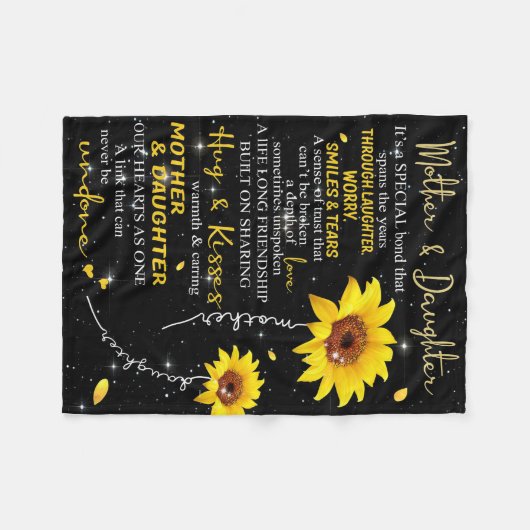 Moeder en dochter Blanket U bent mijn SunShine Fleece Deken (Voorkant (Horizontaal))