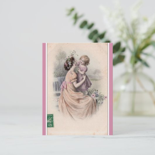  moeder en dochter briefkaart (Staand voorkant)