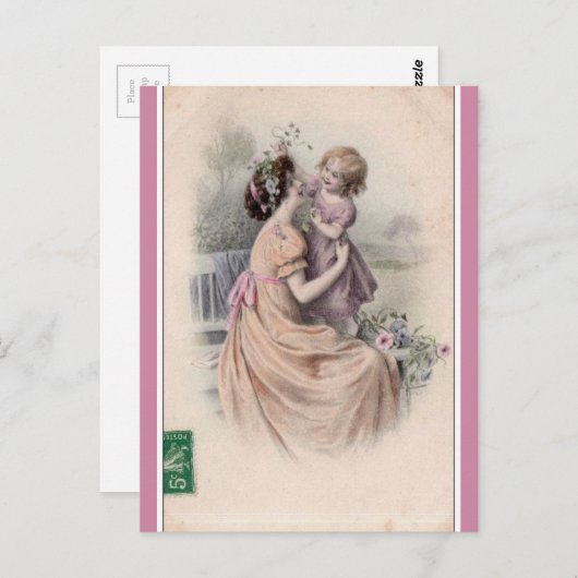  moeder en dochter briefkaart (Voorkant / Achterkant)