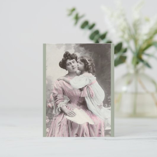  moeder en dochter briefkaart (Staand voorkant)
