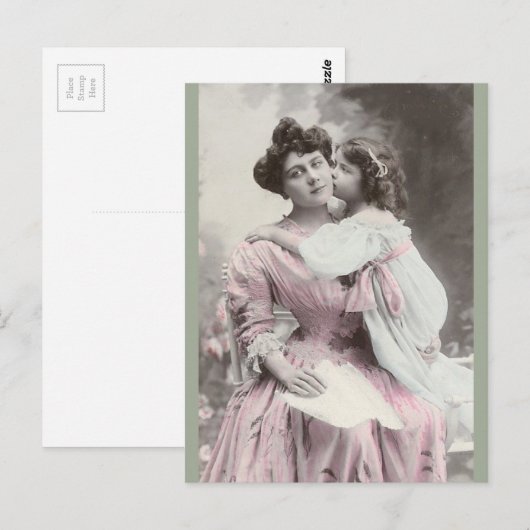  moeder en dochter briefkaart (Voorkant / Achterkant)